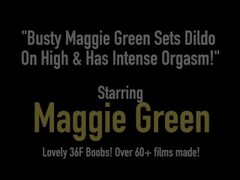 Busty Maggie Green Sets Dildo On High & Has Intense Orgasm! Thumb