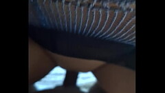 Fucking my gorgeous wife with her lycra hood, while she wears a bodystocking with garters and blows me nicely Thumb